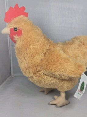 Adore Standing Chicken TAG Hen Golden Brown Plush Stuffed Animal 2020 Buffy 12"